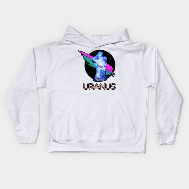 Heavenly Bodies - Uranus Kids Hoodie by Leroy Binks